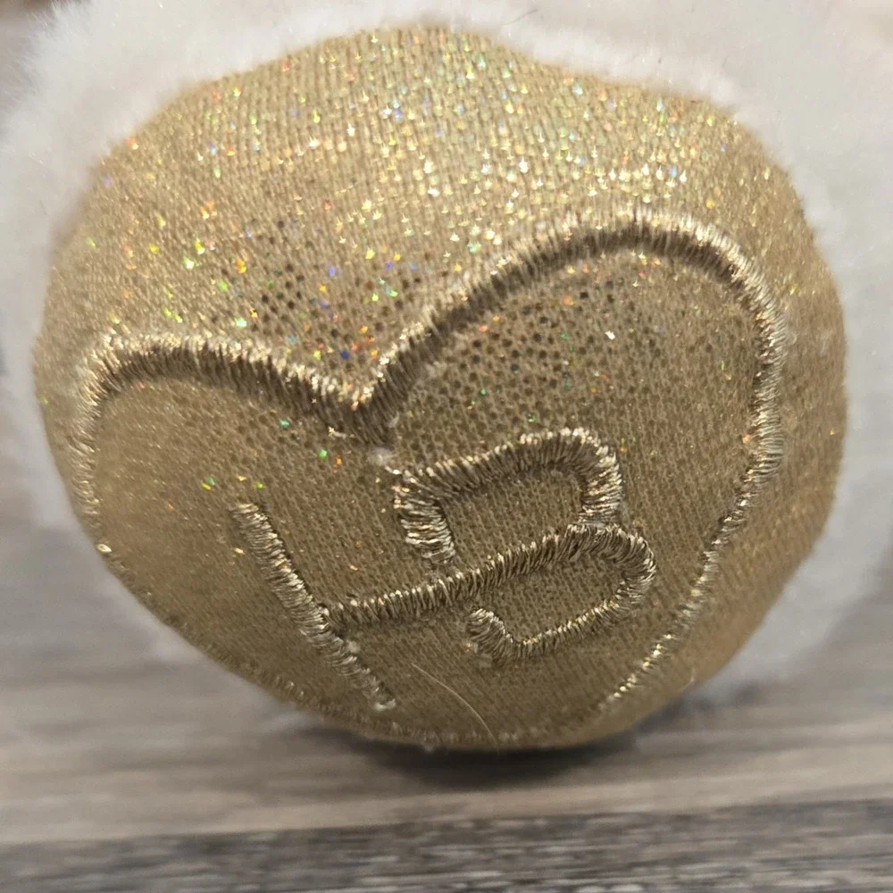 Build a Bear Heart Box White and Gold Bear Plush Baby Toy‎ 2022